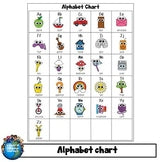 Preview page of self-correcting alphabet puzzles for ESL kindergarten and 1st grade
