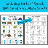 Cover of Earth Day illustrated vocabulary sheets for ESL students in grades 2-5