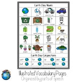 Preview page of Earth Day illustrated vocabulary sheets for ESL students in grades 2-5