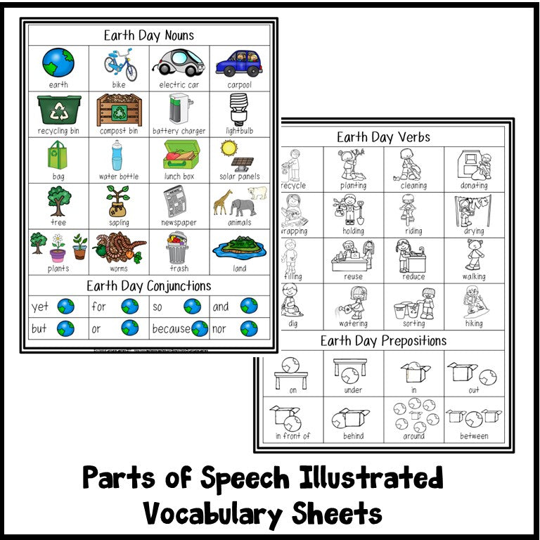 Earth Day Parts of Speech Color by Code