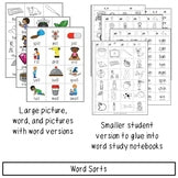 Picture Word Sorts Phonics Bundle