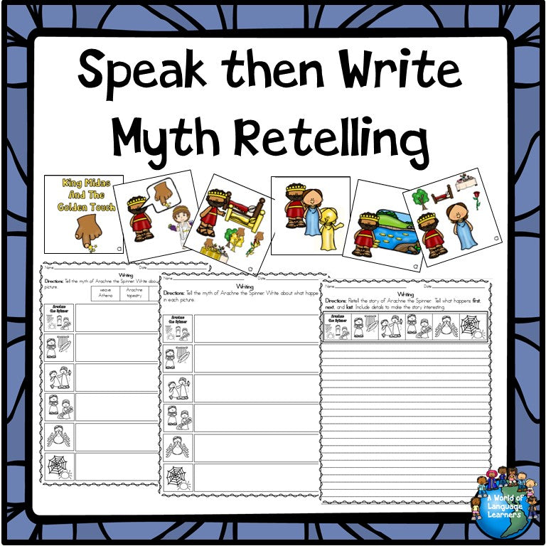 Greek Myths Retelling Speak then Write