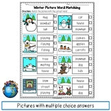 Winter Picture Word Matching Vocabulary Practice