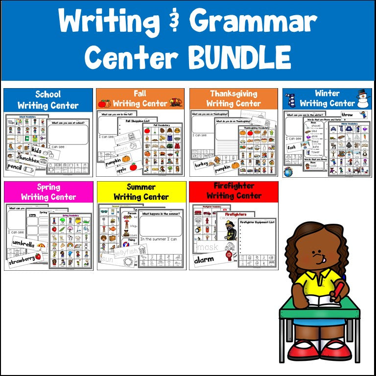 Writing Center Bundle with Grammar Activities