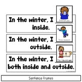 Winter Activities Sorting, Speaking, and Writing