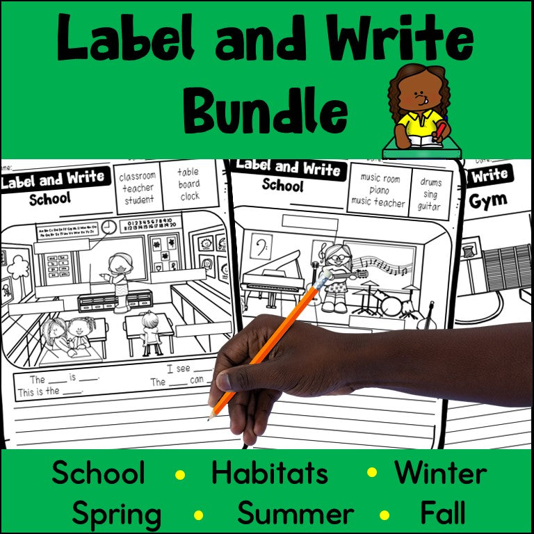 Label and Write Bundle | Vocabulary Practice
