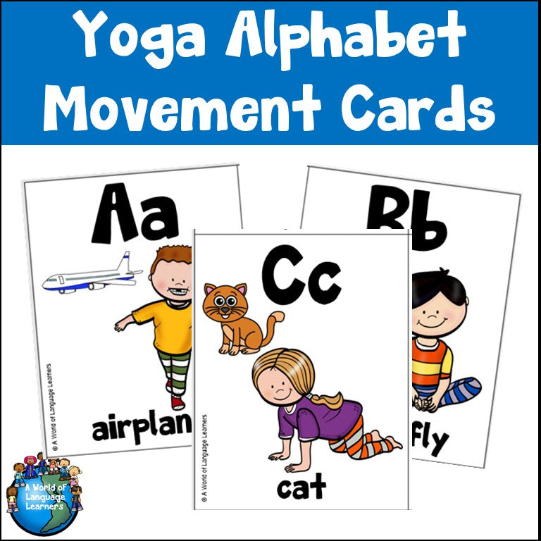 Yoga Alphabet Movement Cards Print and Digital