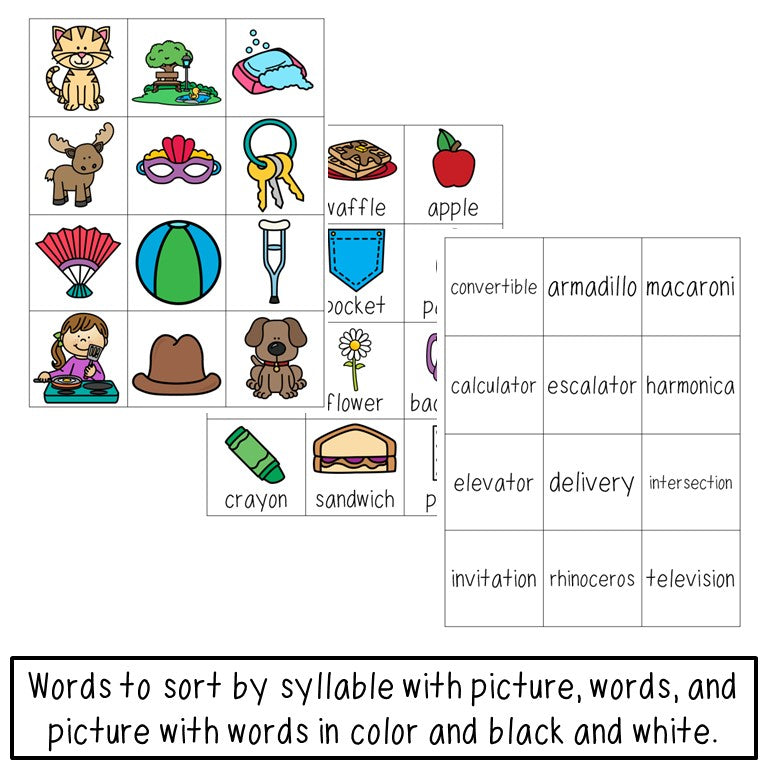 Syllable Counting Activities