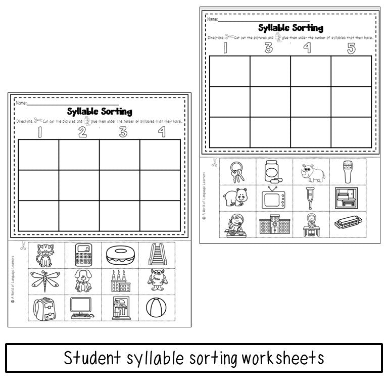 Syllable Counting Activities