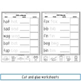 CVC Worksheet Bundle Print and Digital