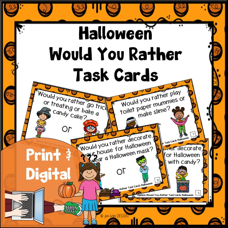 Would You Rather Questions Halloween Print and Digital