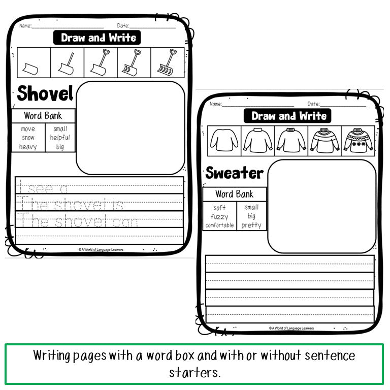 Winter Directed Drawing and Writing
