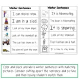Winter Sentence Scrambles - cut and paste build sentences Print and Digital