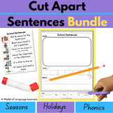 Cut Apart Sentences Bundle - Sentence Scramble Activities