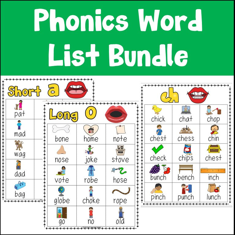 Phonics Word Lists Bundle | Sound Wall Posters