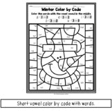 Short Vowel Winter Color by Code