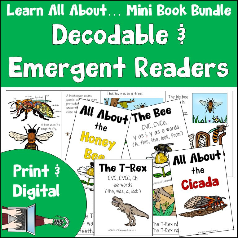 Decodable Books & Emergent Readers | Nonfiction Mini Book Bundle