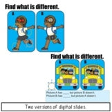 Spot the Difference Bundle | Compare and Contrast Task Cards and Worksheets