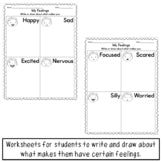 Feelings and Emotions Self Reflection Worksheets
