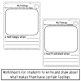 Feelings and Emotions Self Reflection Worksheets