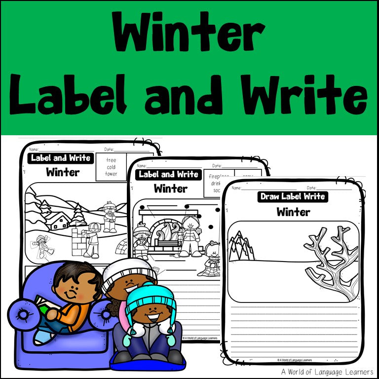 Winter Label and Write | Vocabulary and Writing Practice