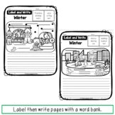 Winter Label and Write | Vocabulary and Writing Practice