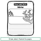 Winter Label and Write | Vocabulary and Writing Practice