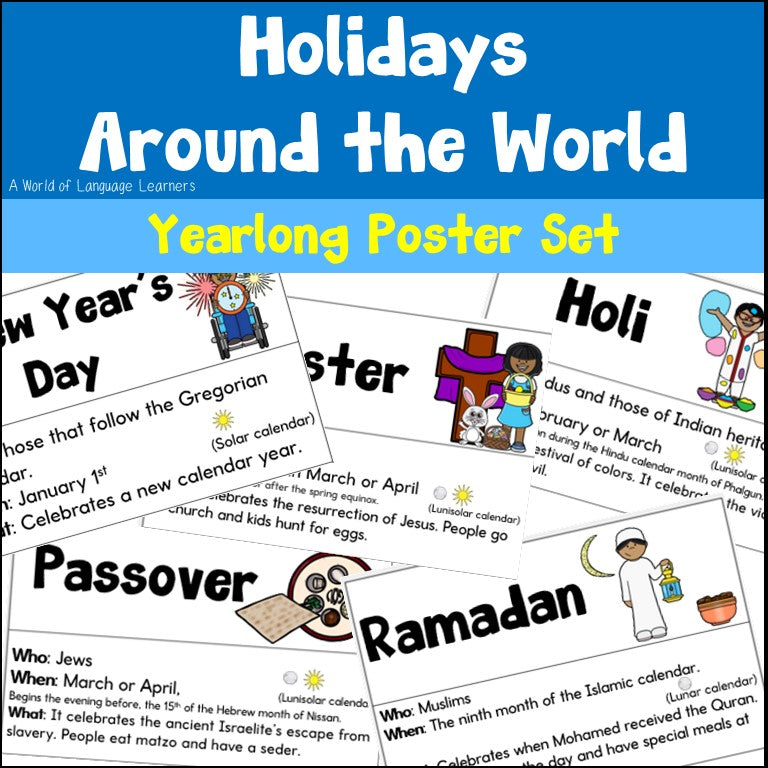 Holidays Around the World | Poster Fact Sheets