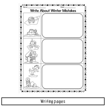 Winter Decodable Books or Passages with Writing Pages