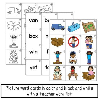 Short vowel picture spelling assessment preview