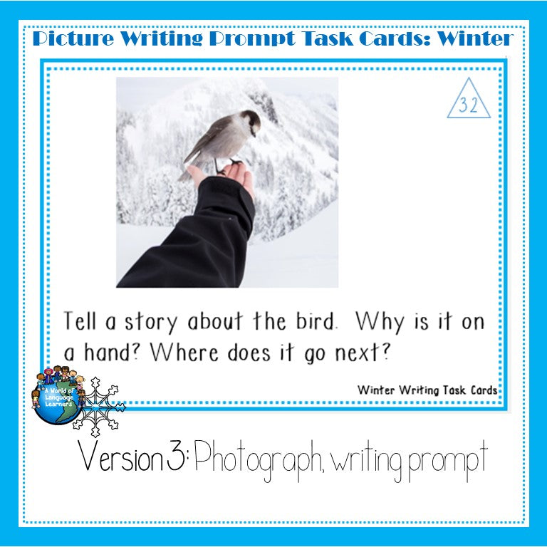 Winter Picture Writing Prompt Task Cards