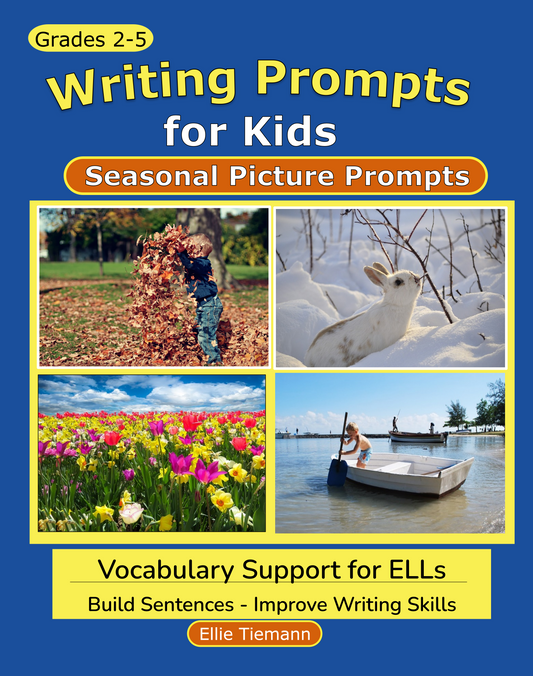 Writing Prompts for Kids: Season Pictures Workbook - Instant Download