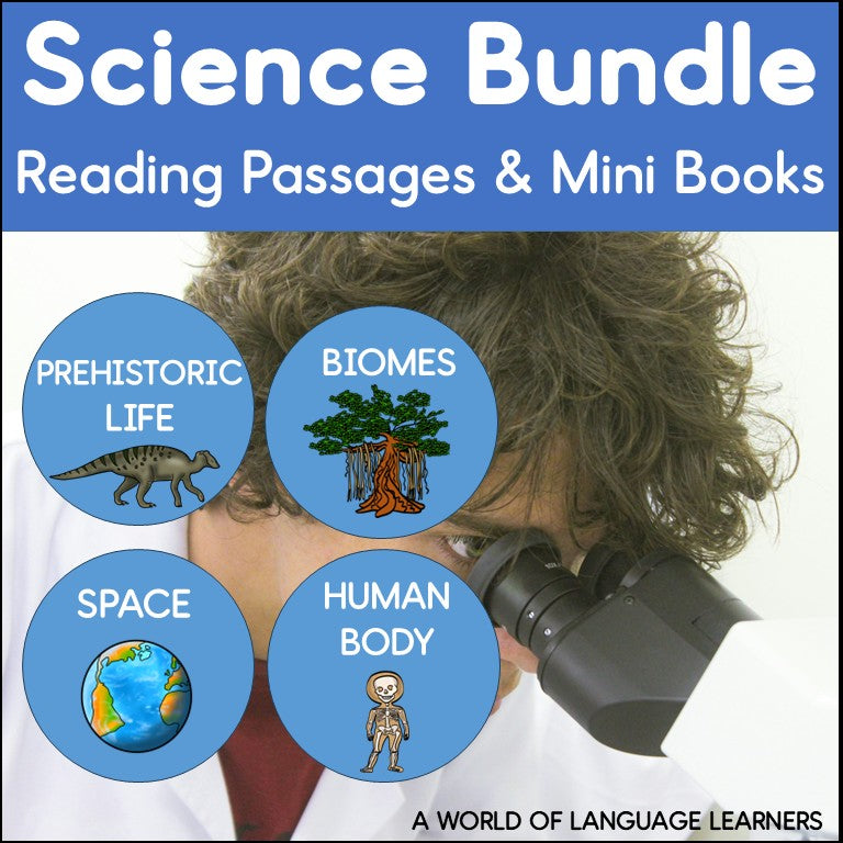 Cover of Science Bundle Reading Passages for ESL and ML students in grades 2-5
