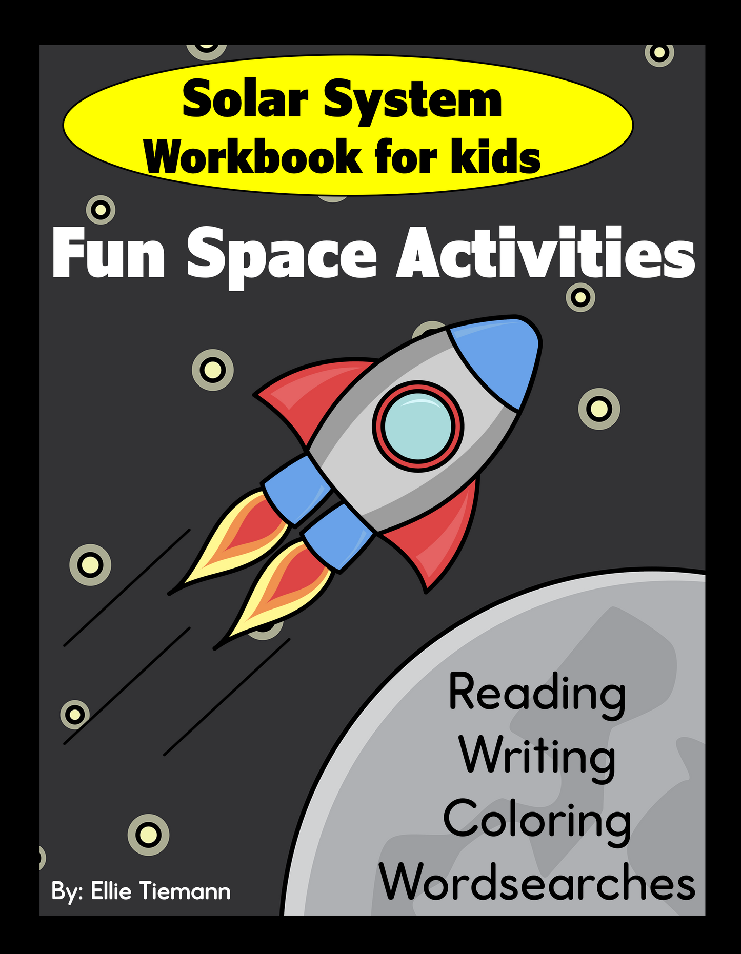 Solar System Workbook for Kids: Fun Space Activities- Reading, Writing, Coloring, Wordsearches - Instant Download