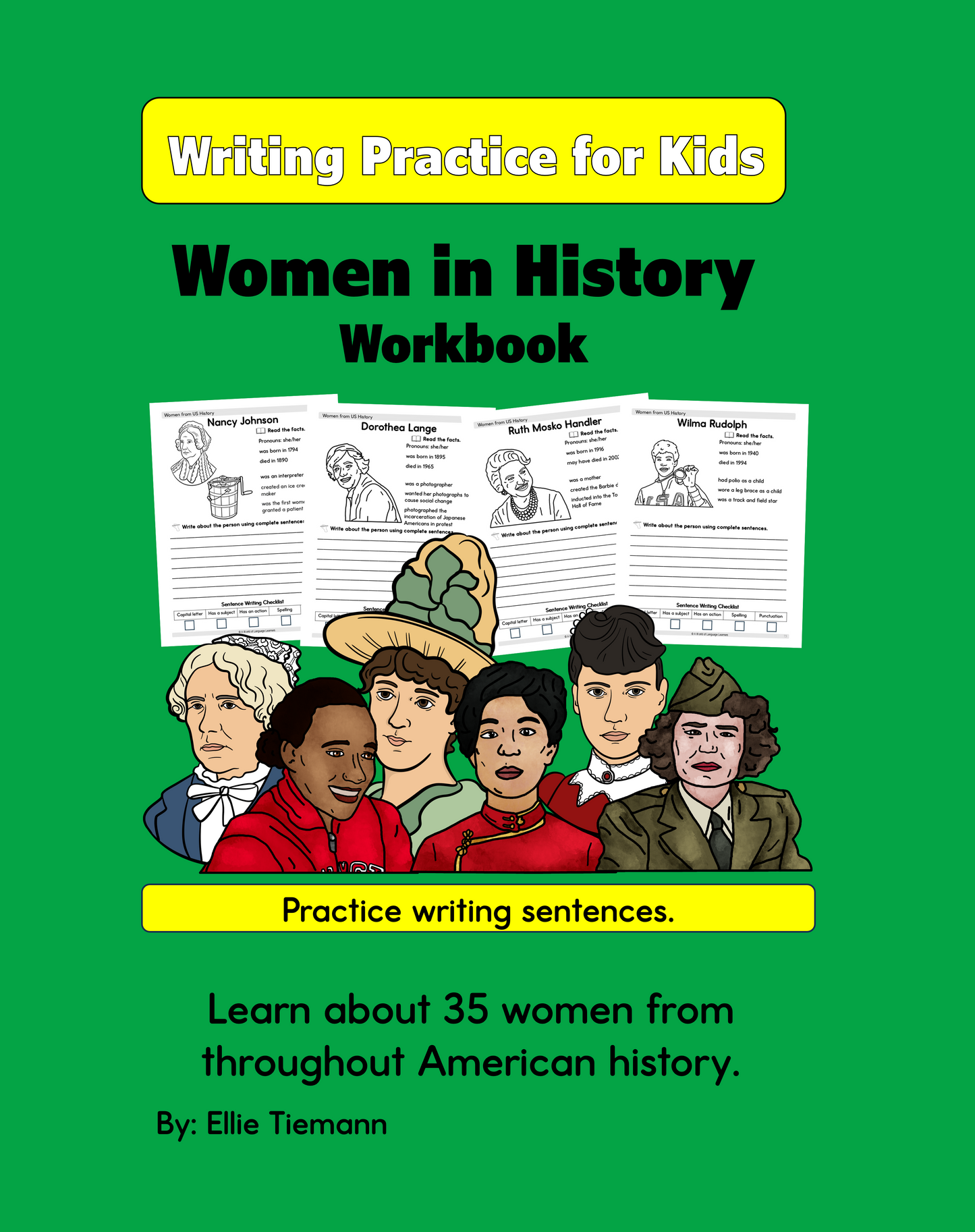 Writing Practice for Kids: Women in History Workbook - Instand Download