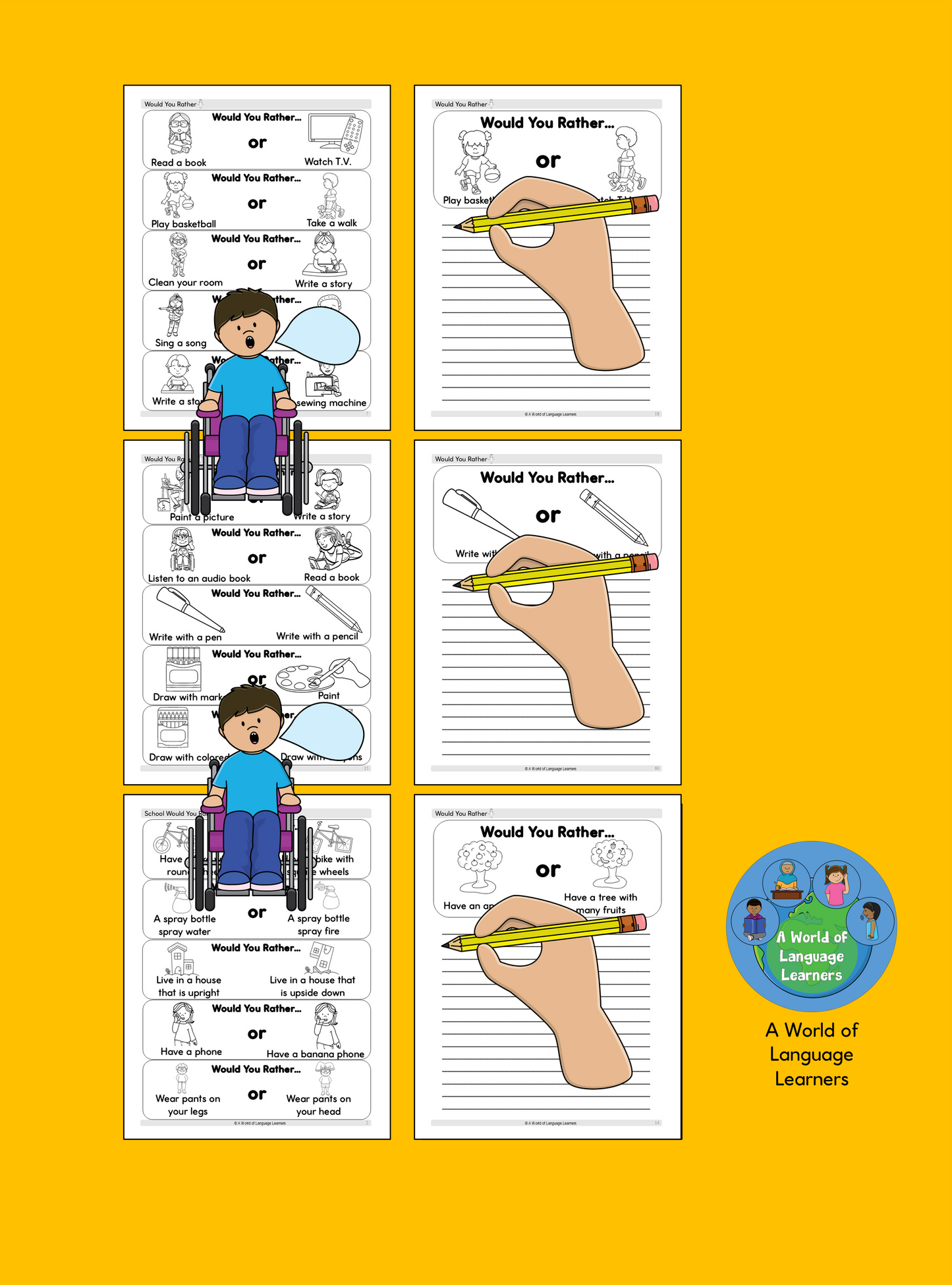 Would You Rather Questions: Kids Writing Workbook